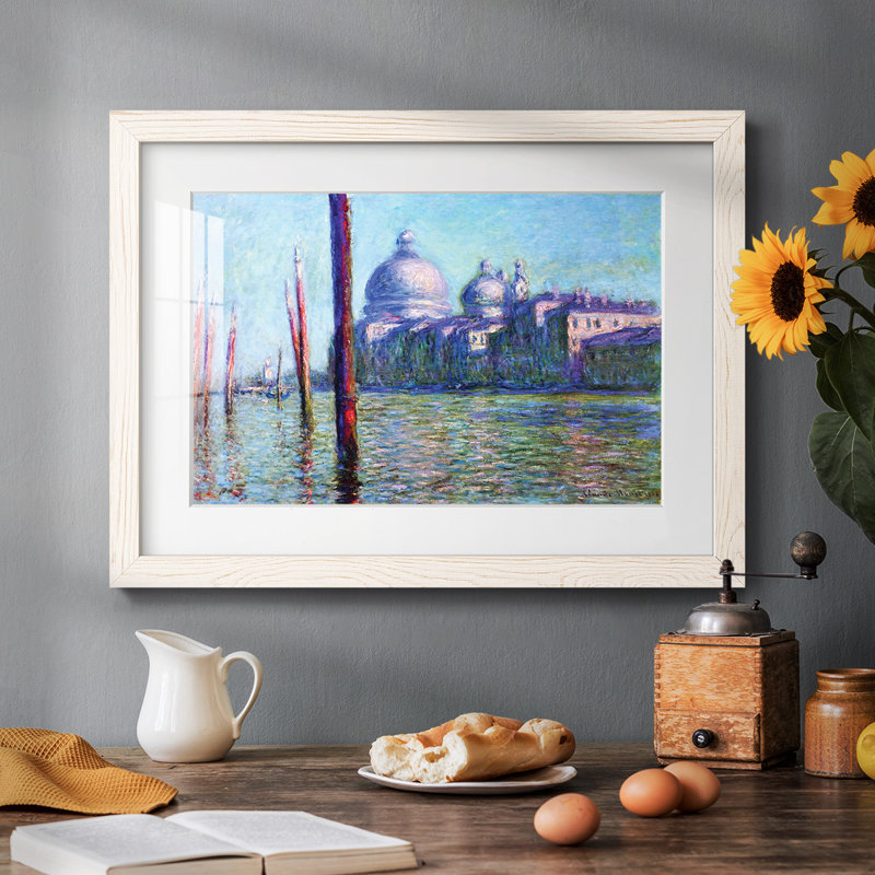 Le Grand Canal à Venise, 1908 03 - Peinture à cadre unique, Blanc, H 26 po x l 38 po x P 1,5 po