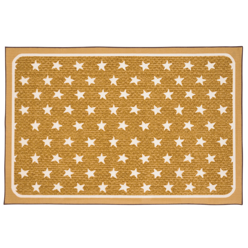 Super Stars Playroom Washable Tufted Nylon Rug, Rectangle 4' x 6'