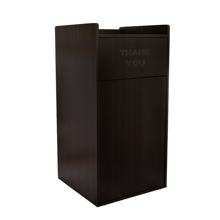 Alayzia 25 Gallon Trash Can Latitude Run Color: Black