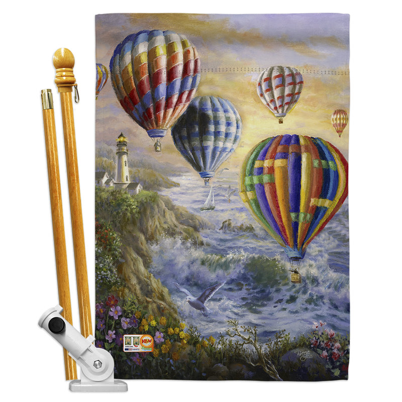 Rayonnement nautique à l’été nautique à 2 côtés 40 x 28 po en polyester vertical décoratif ensemble de drapeau