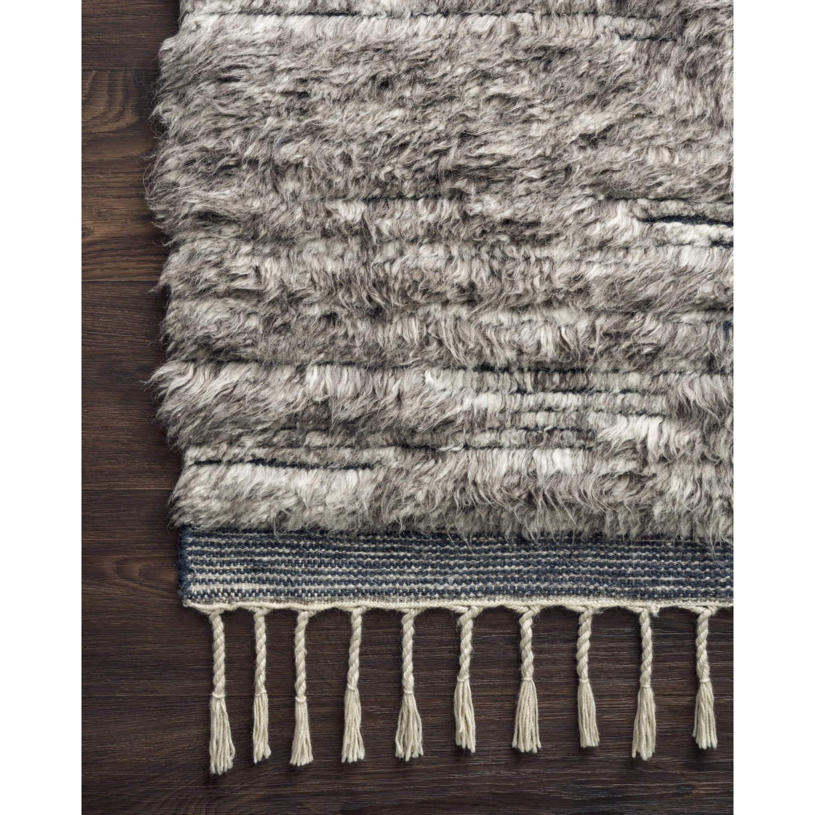 Benjamin Gray Hand-Knotted Wool Rug, Rectangle 5'6" x 8'6"