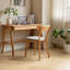 Solid Oak Wood Dining Chair With Backrest-921109555