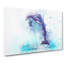 Jumping Dolphin In Abstract - Wrapped Canvas-55361756