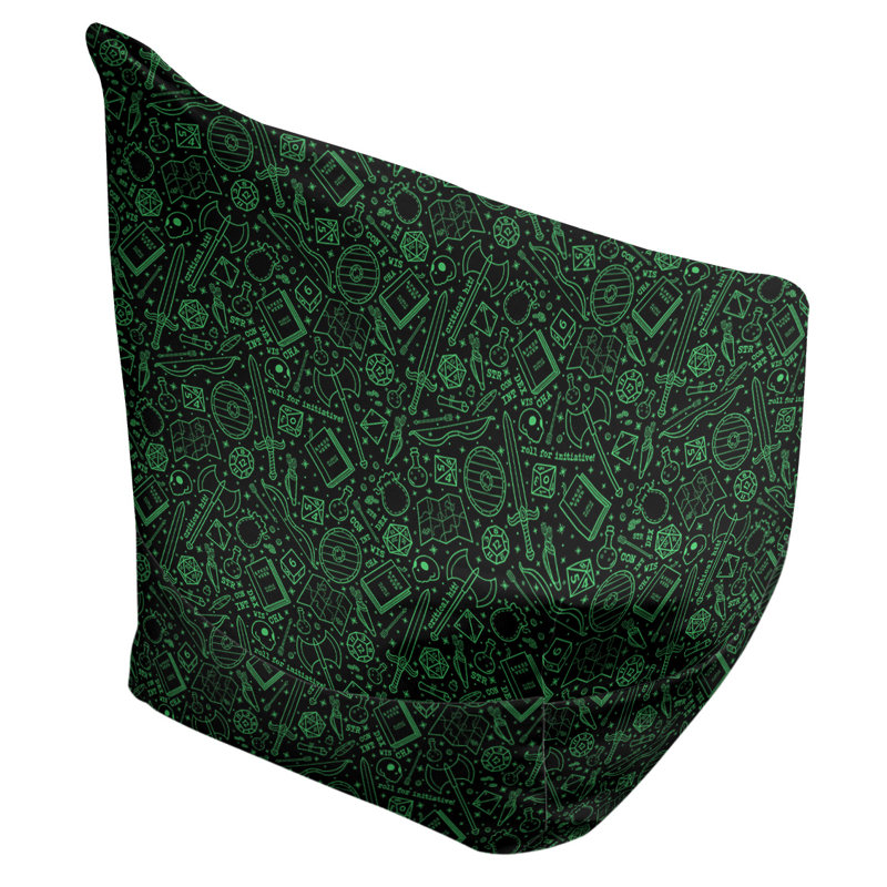 Sac de pois Leffel, Pas de bourre, Noir / vert, H 120 po x L 2 po x P 60 po