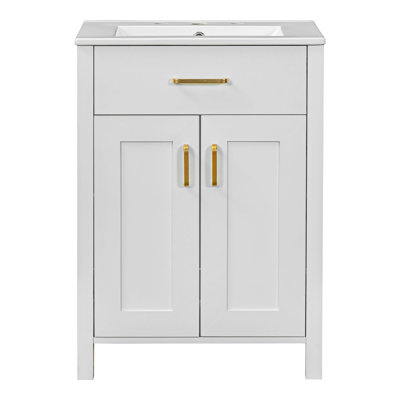 Ensemble de meuble-lavabo avec lavabo en céramique