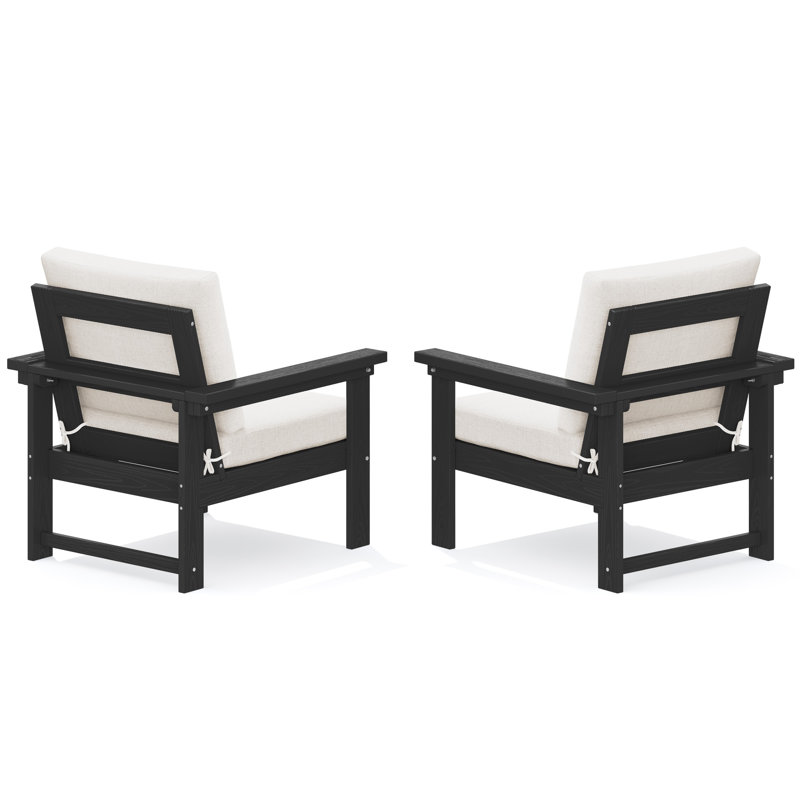 HDPE 2-Person Conversation Set, Black, White