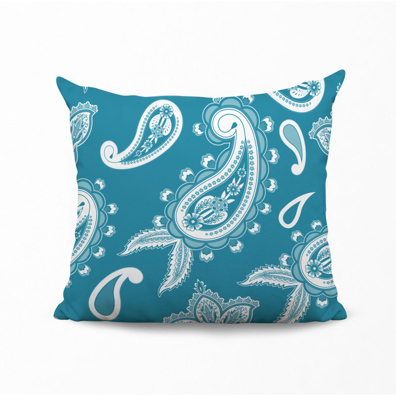 Housse et insert de coussin décoratif en polyester, L 17 po x H 17 po, Turquoise