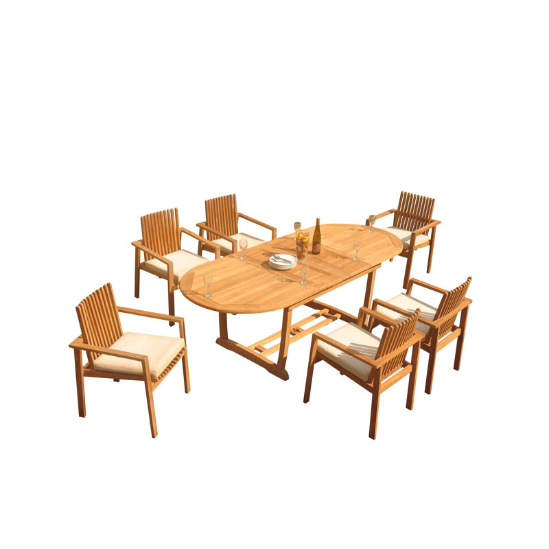 Outdoor 9 - Piece Teak Dining Set