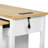 47.2" Kitchen Island With 13.8" Back Extendable Table, Rubber Wood Veneer, Internal Storage, Power Provision Supply-269588350