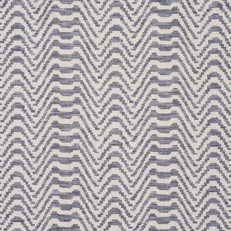Stepped Chevron Fabric, Blue