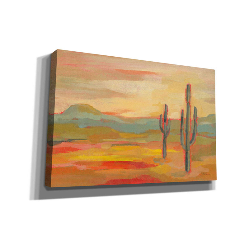 «Desert Saguaro» par Silvia Vassileva, art mural sur toile, H 26 po x l 40 po x P 1,5 po
