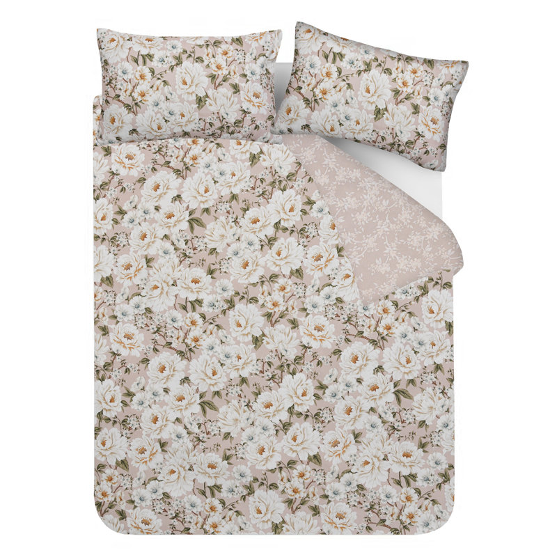 Polyester Bedding, Pink Floral, Single Duvet Cover Set + 1 Pillowcase