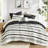 7 Piece Stripe Bedding - King Size. Microfiber Fabric. Ensures A Restful Night. And . Fascinating Pattern. Matches Various Bedroom Styles. To Wrinkles Shrinkage. Easy Tidy King/ Bedding. 100%-126094419