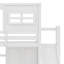 Lit mezzanine en bois avec garde-robe, tablettes de rangement, glissoire et DEL