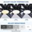 Très grand ventilateur de plafond noir 84 pouces avec télécommande 8 pales