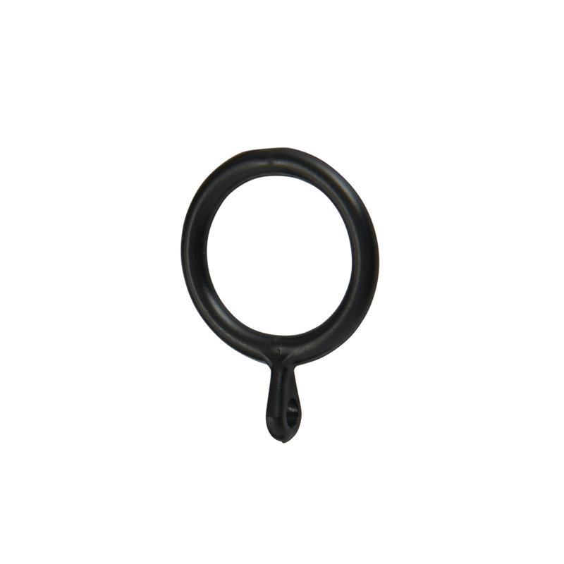 Jetta 6.86cm Curtain Rings, 17mm Internal Diameter, Black