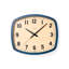 Horloge murale carrée en bois massif bleu marine