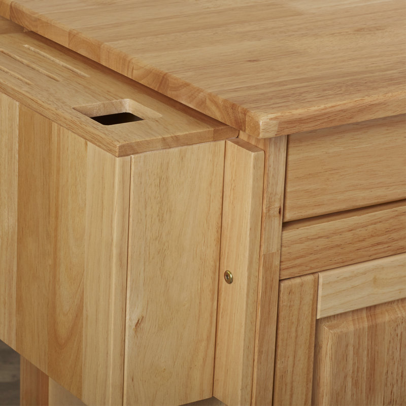 Chariot de cuisine Locust Grove avec plateau en bois