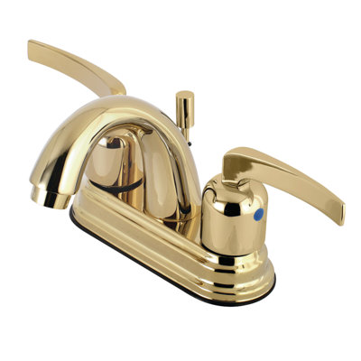 Robinet de salle de bain central à 4 poignées à 3 trous à fixation sur comptoir à 3 trous Kingston avec robinet escamotable en plastique Kingston