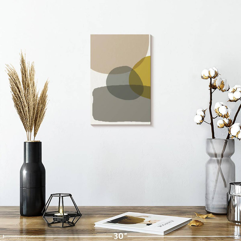 Cercles abstraits Avery Mid Century VI, H 12 po x l 8 po