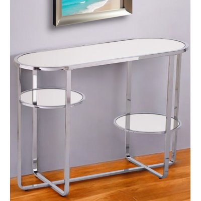 Maxina 42'' Glass Top Console Table