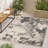 Black Ivory Rectangle Polypropylene 5'3"x7' Rug