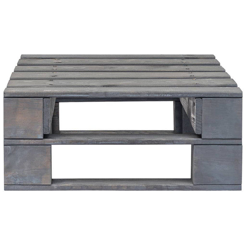 Isidro Pine Outdoor Ottoman, Grey