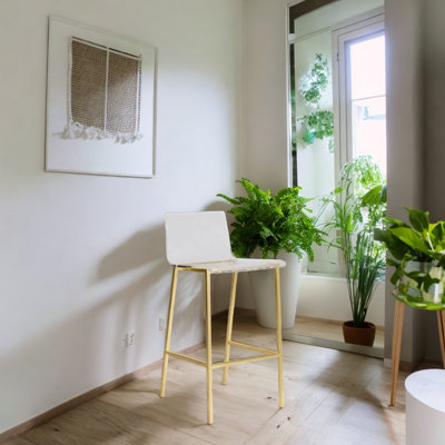 Alilia Counter Stool with Metal Frame