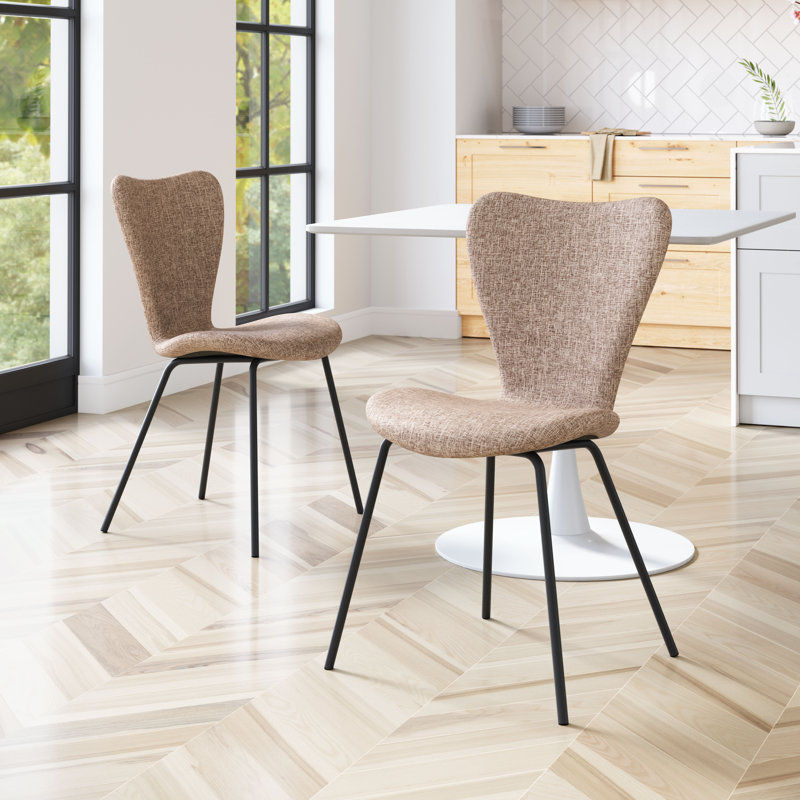 Ensemble de 2 chaises Roselin, Brun