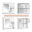 Armoire de salle de bain 30 po avec miroir, armoire à pharmacie murale avec 2 tablettes