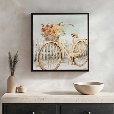 «Fall Floral Bicycle III» par Nicole DeCamp, reproduction d'art