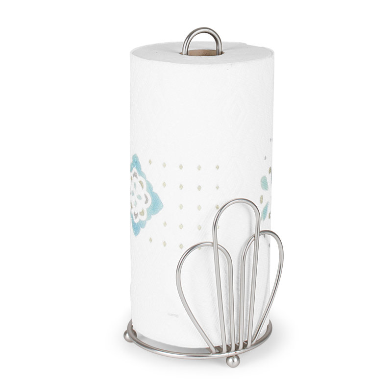 Porte-serviettes en papier Bloom, Nickel satiné