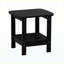 Table d'appoint extérieure à deux niveaux en résine de 48 cm (18,9 po), résistante aux intempéries, idéale pour patio, véranda ou bord de piscine.