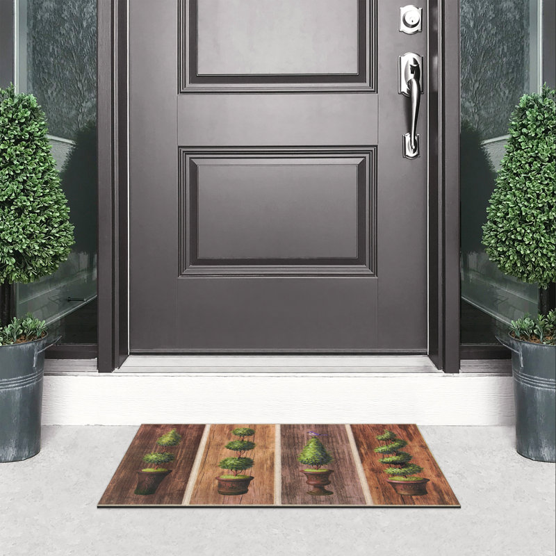 Sculptures Topiaries Non-Slip Indoor Outdoor Doormat