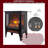 17-inch Freestanding Electric Fireplace Stove Heater Black Tempered Glass Design For Home Office Décor-1060974822