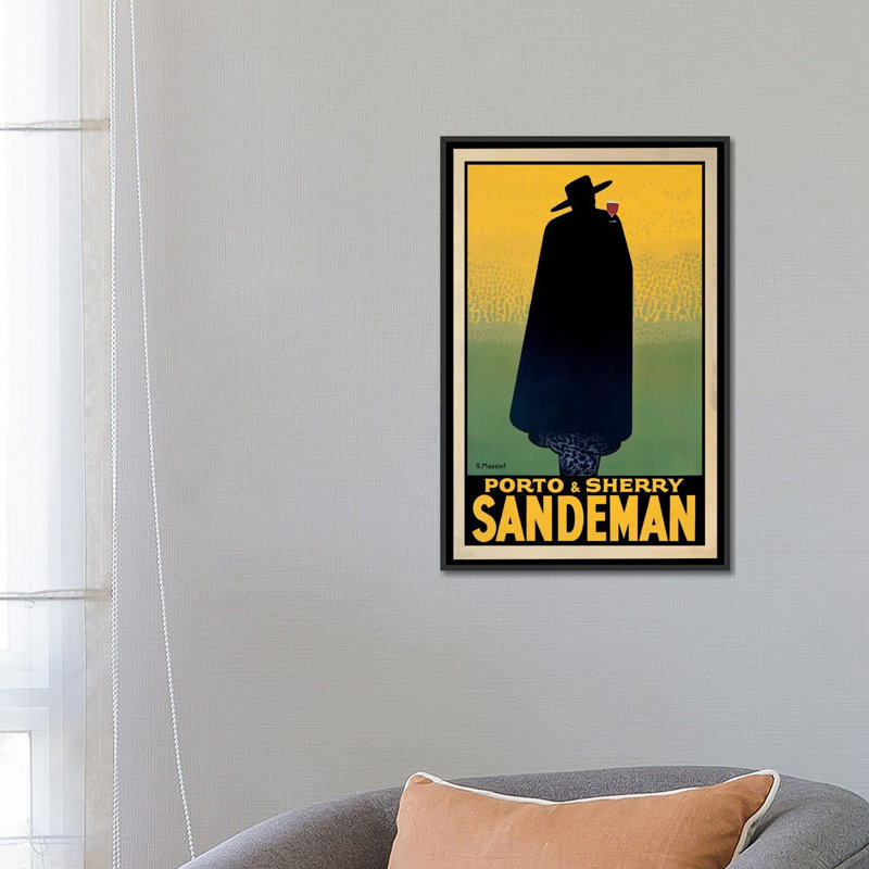 «Porto And Sherry Sandeman» par Georges Massiot, impression sur toile tendue, H 26 po x l 18 po x P 1,5 po, Pas de tapis