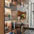 Combination Bookcase With Glass Doors And Led Lights-2043547280