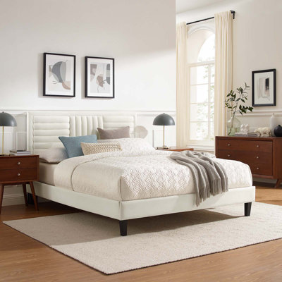 Modway Sofia Channel Tufted Performance Velvet Platform Bed