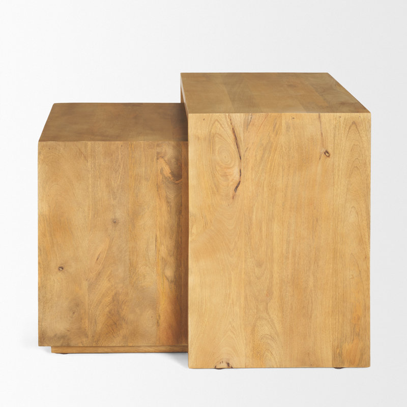 Solid Wood Nesting End Table