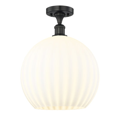 Edison - Adriao - Plafonnier semi-encastré 1 lumière - Abat-jour Adriao