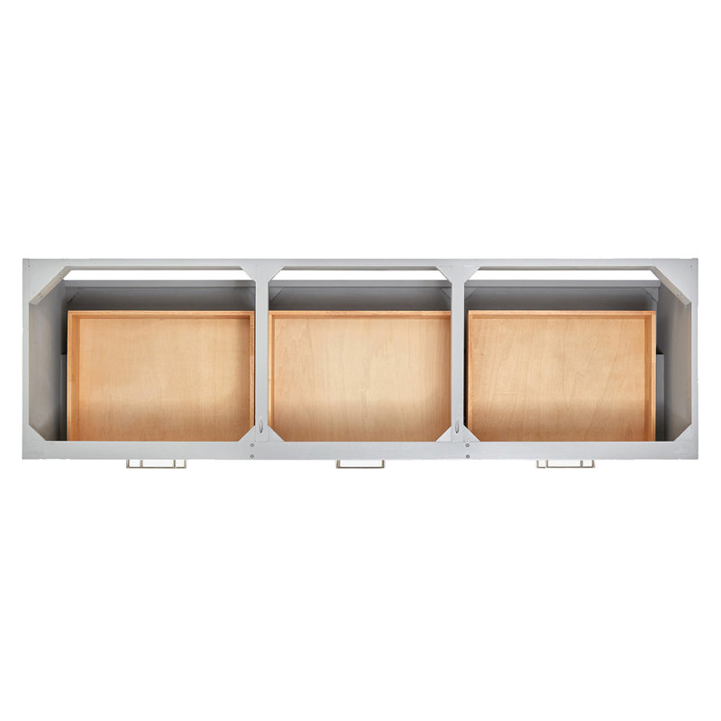 Macolm 72.25'' W Double Vanity, Gray, Brushed Nickel, 72"