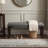 Tufted Bench, Fabric, Gray