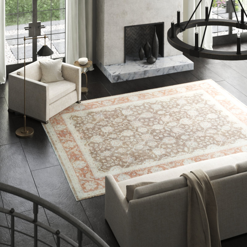 Hand-Knotted High-Quality Gray/Ivory/Brown Area Rug