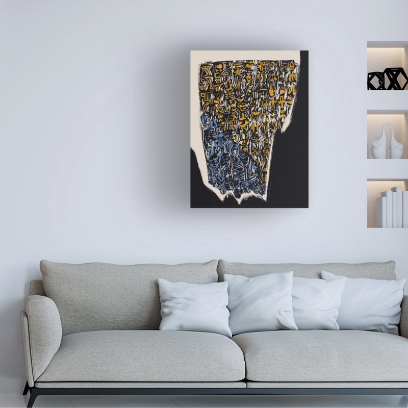 «Little Dean», art abstrait sur toile Alien, H 14 po x l 19 po