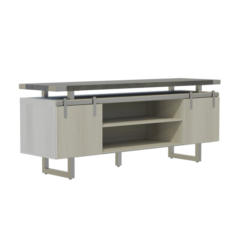 Armoire murale basse Mirella, Gris pierre