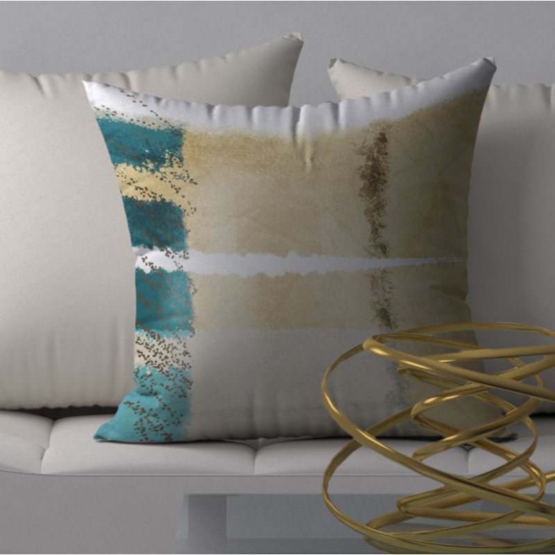 Abstract Throw Pillow, 20" H x 20" W