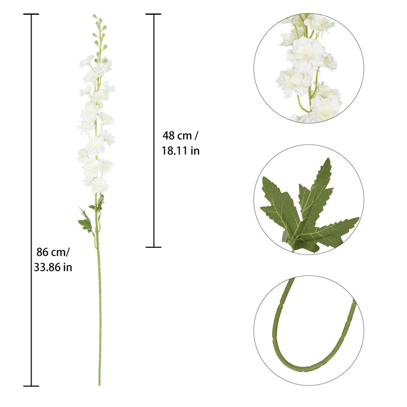 Décoration de fête Delphinium, Blanc