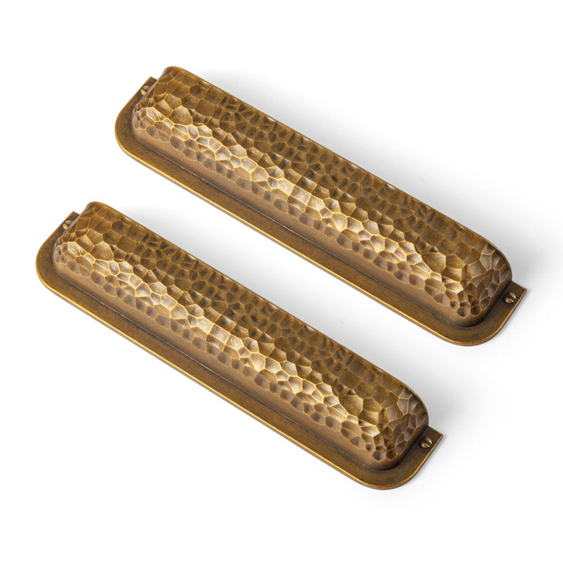 Textured Hammered Cabinet Pulls, Laiton antique, 3"