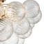 Aniek 3-Light Clear Ribbed Glass Bubble Semi Flush Mount Ceiling Light Fixture-69917213
