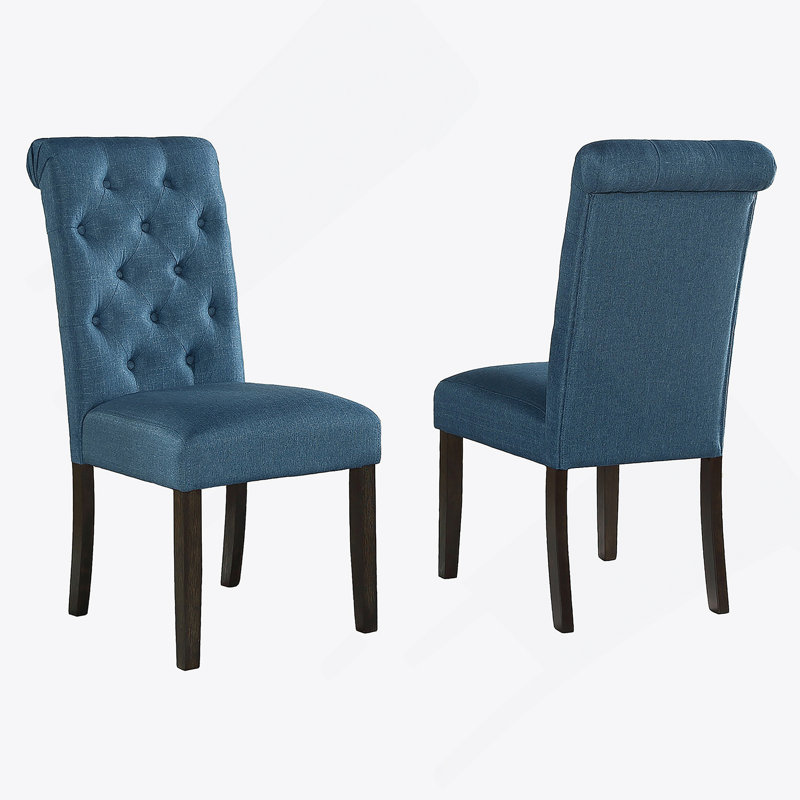 Ensemble de 2 chaises de salle à manger Leviton, Bleu